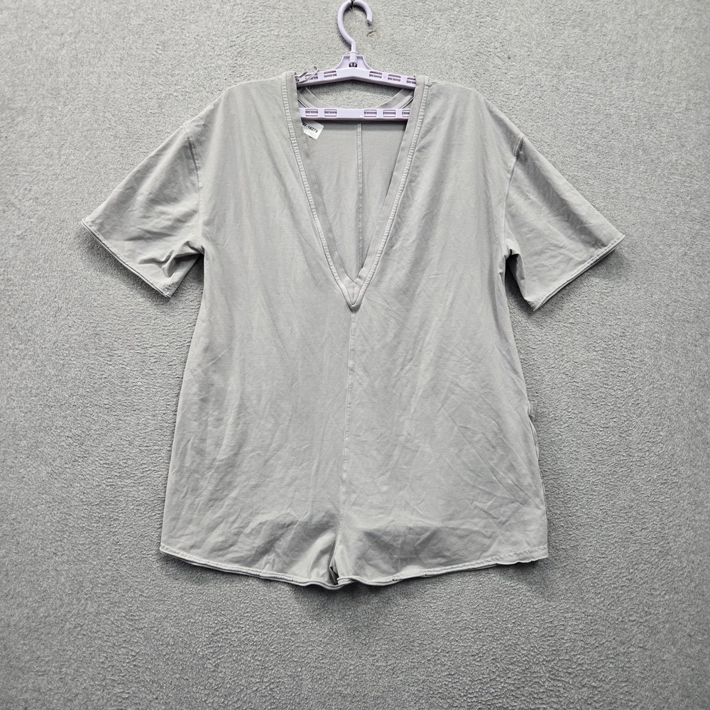 FP Movement Free People Women Romper S Gray Hot Shot Tee Oversized Short Sleeve